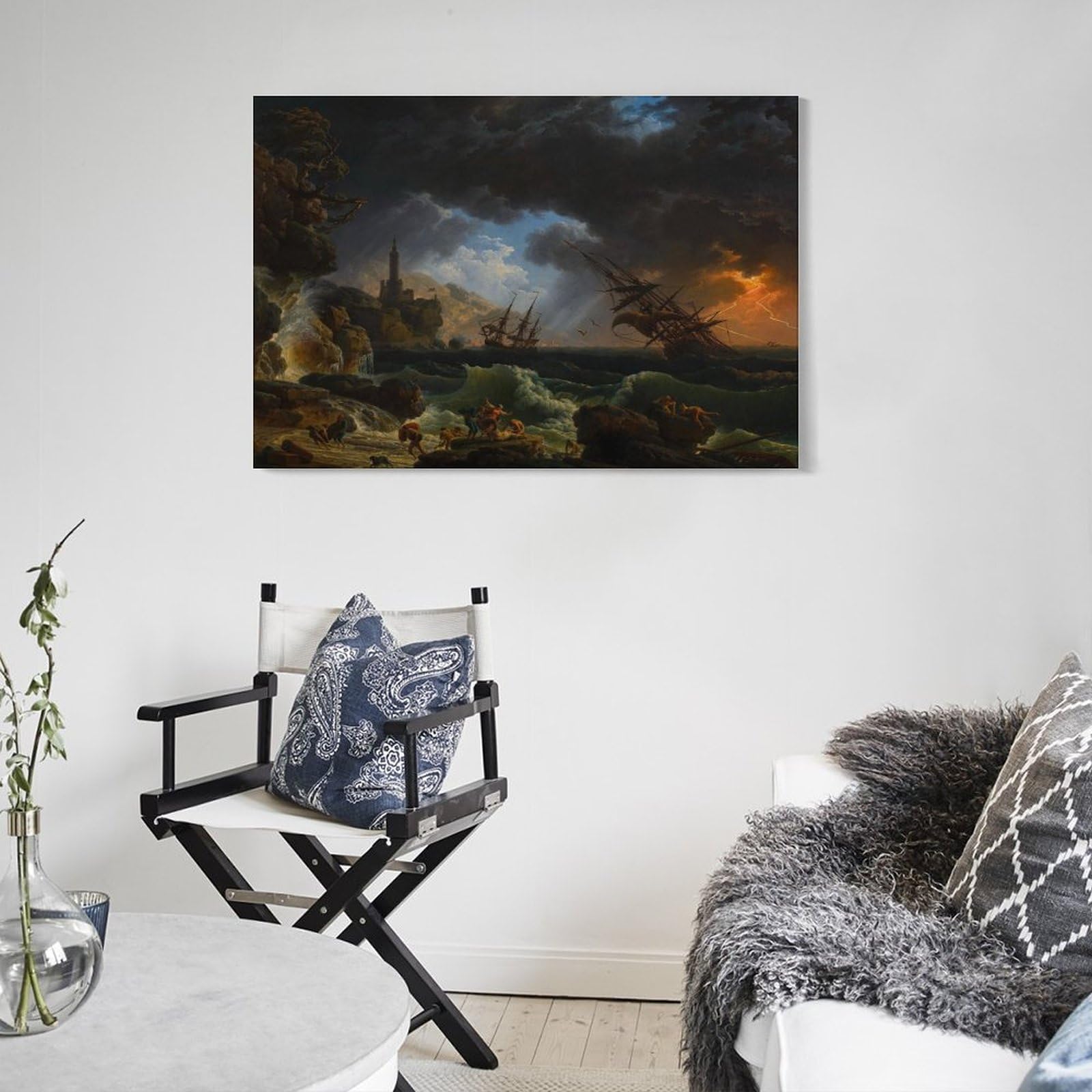 Amazon.com: Claude Joseph Vernet A Shipwreck in Stormy Seas Oil